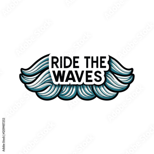 Design a dynamic and eye-catching logo for a surf club or shop featuring a stylized wave.