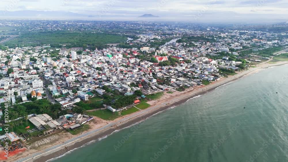 Aerial Views Of Phan Thiet City, Binh Thuan Province, Vietnam. Aerial Views Of Phan Thiet City, Binh Thuan Province, Vietnam.
