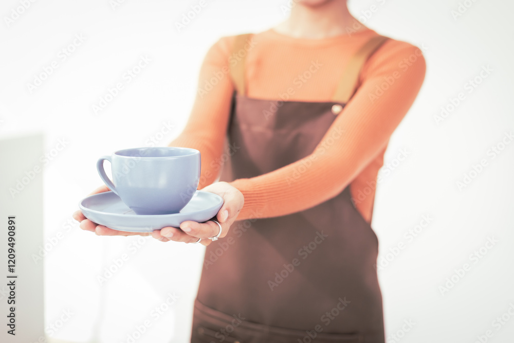 A barista girl opens a cozy coffee shop, equipped with a coffee machine and various tools. She earns extra income by taking online coffee orders, blending passion with modern convenience. A barista girl opens a cozy coffee shop, equipped with a coffee machine and various tools. She earns extra income by taking online coffee orders, blending passion with modern convenience.