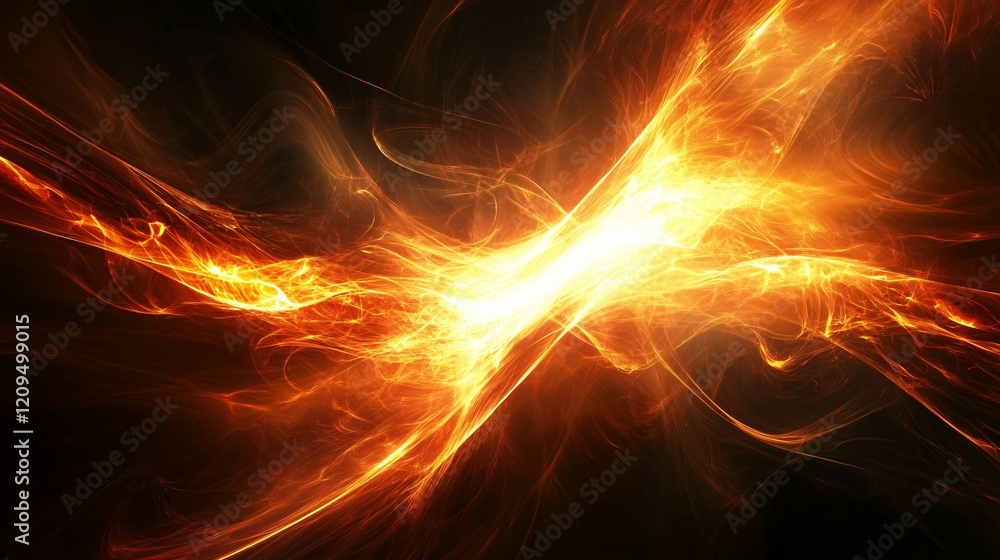 Abstract Fiery Energy Flowing Dynamically Abstract Fiery Energy Flowing Dynamically