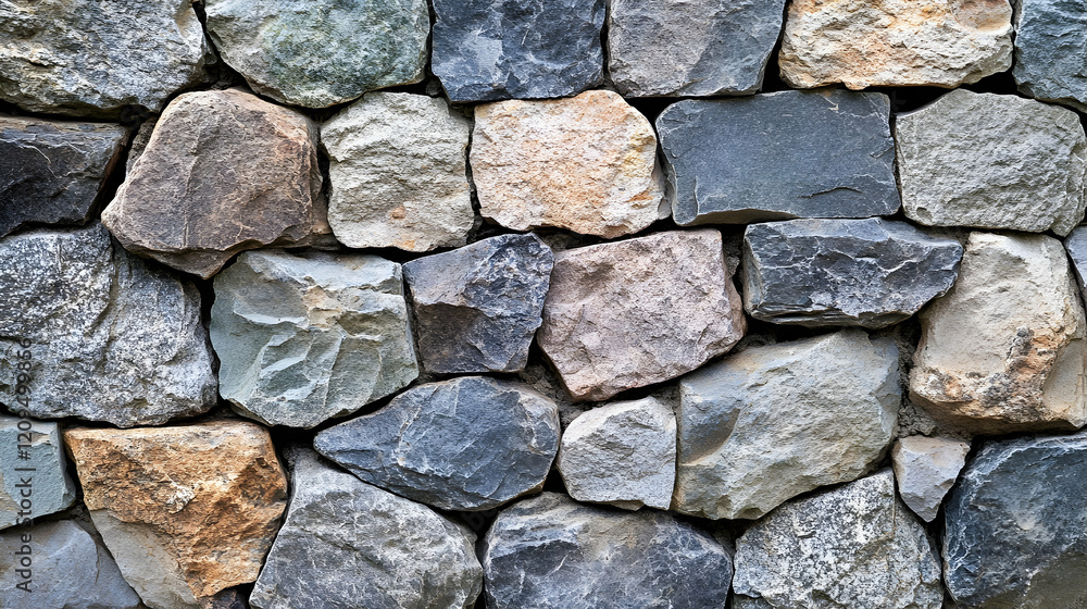 Rough Stone Wall Texture Background, rocks, grey, brown, beige, natural