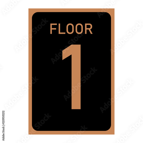 Hotel first floor number tag
