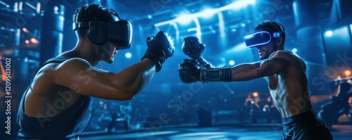 Virtual reality arena for gladiatorial combat. photo