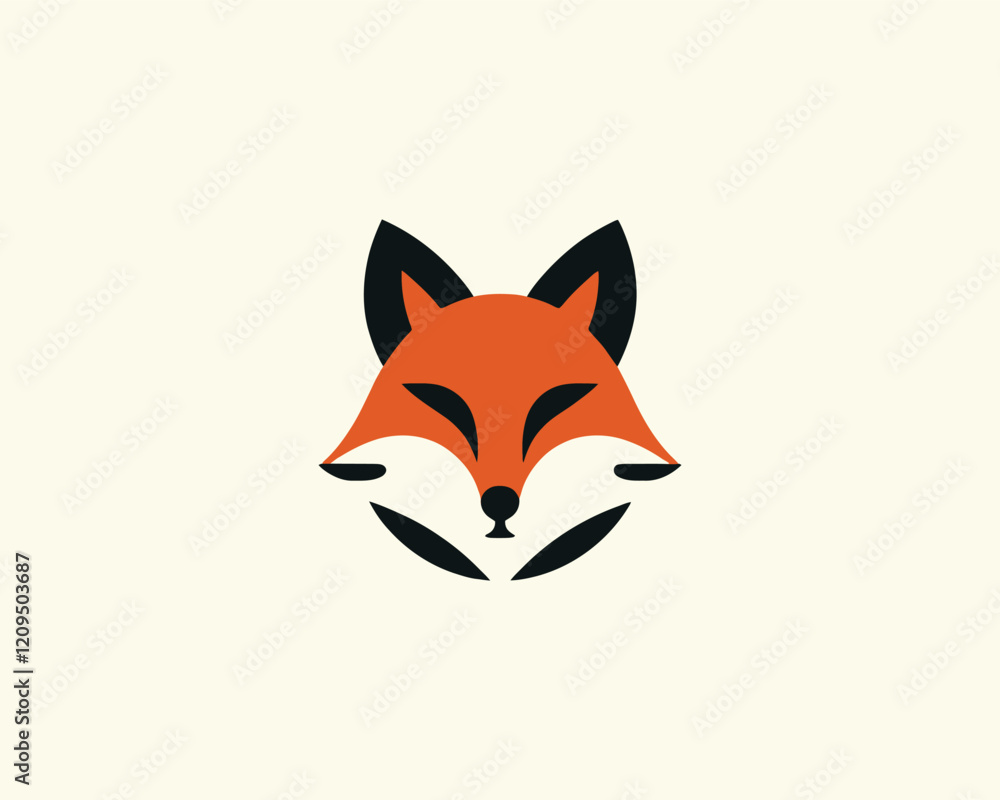 Obraz premium Fox Logo Design Vector Illustration.
