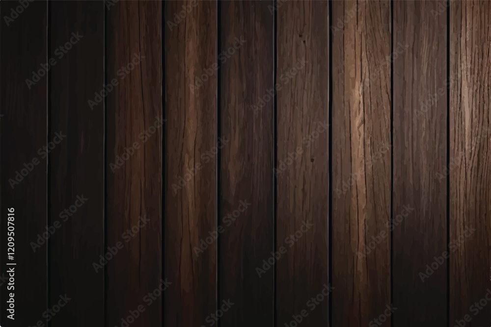 Naklejka premium Dark wooden background. Wooden wall. Wood texture. Wooden backdrop.
