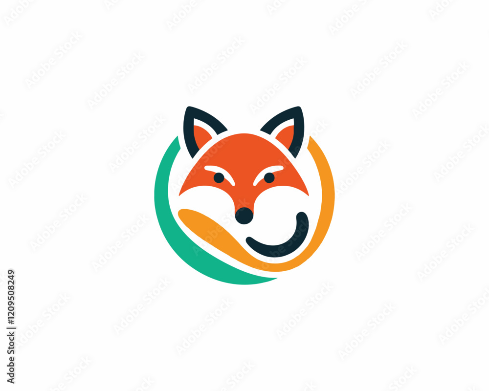 Fox Logo Design Vector Illustration. Fox Logo Design Vector Illustration.