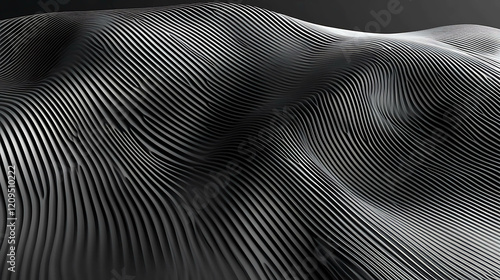 Wallpaper Mural Abstract gradient lines forming wave patterns Torontodigital.ca