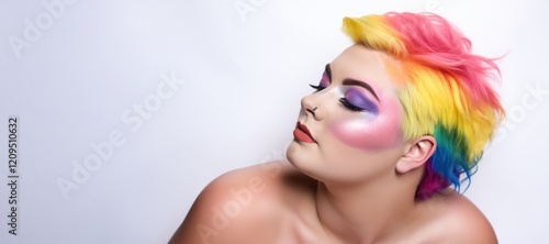 Pride month portrait adult woman