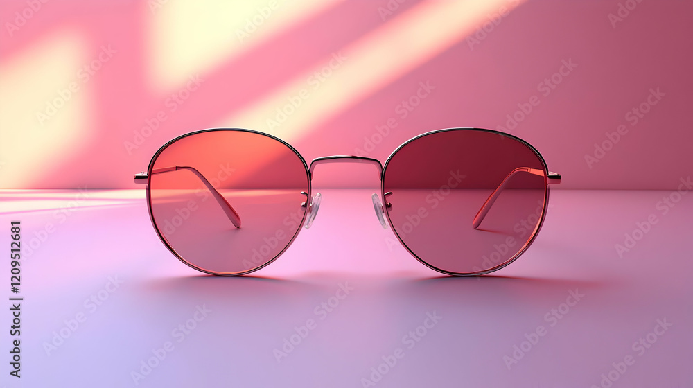 Stylish Pink Sunglasses Reflect Sunlight Stylish Pink Sunglasses Reflect Sunlight