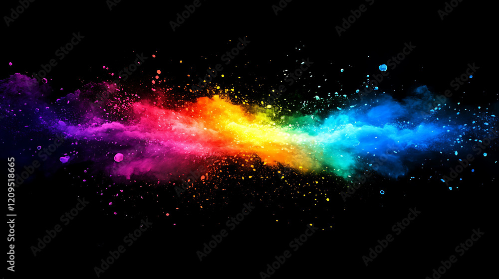 Fototapeta premium Vibrant color splash with dynamic motion effect