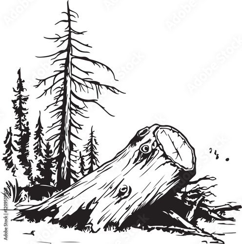 illustration of a forest