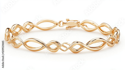 An oval-shaped bangle bracelet made of topaz gemstones, set against a white background with a detailed and intricate design, a symmetrical arrangement, and an elegant appearance. 