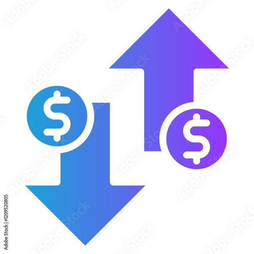 Volatility glyph gradient icon