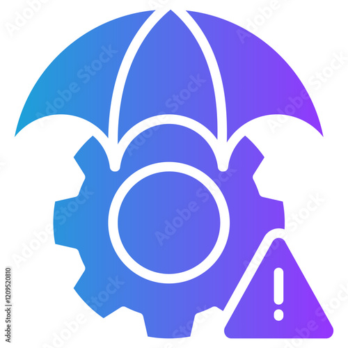 Risk Management glyph gradient icon