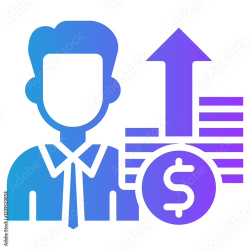 Investor glyph gradient icon