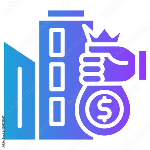 Venture Capital glyph gradient icon