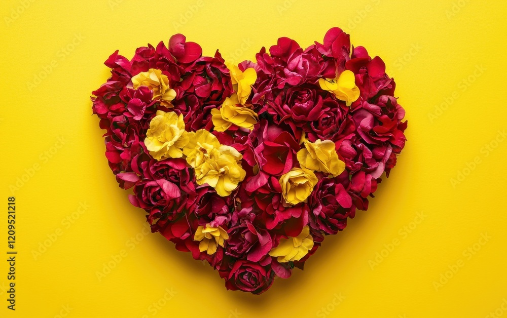 custom made wallpaper toronto digitalSaint Valentines Day and 8 march womans day heart on bright yellow background