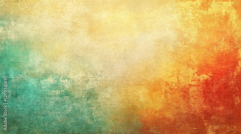 Obraz premium Abstract yellow orange teal texture, grunge colorful background, vibrant art pattern
