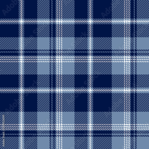  plaid tartan seamless repeat pattern. This is a blue navy blue white checkered plaid vector illustration. Design for decorative,wallpaper,shirts,clothing,tablecloths,wrapping,textile,fabric,texture