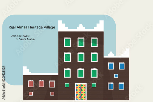 Rijal Almaa Heritage Village, Asir Region, southwest of Saudi Arabia