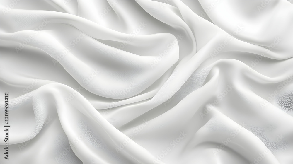 White Fabric Drape Texture Background, waves, folds, silky, smooth, elegant White Fabric Drape Texture Background, waves, folds, silky, smooth, elegant
