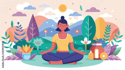yoga in the lotus position