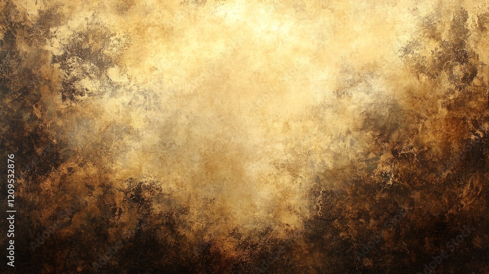 Obraz premium Golden Abstract Grunge Pattern, Vintage Texture, Rustic Artistic Background