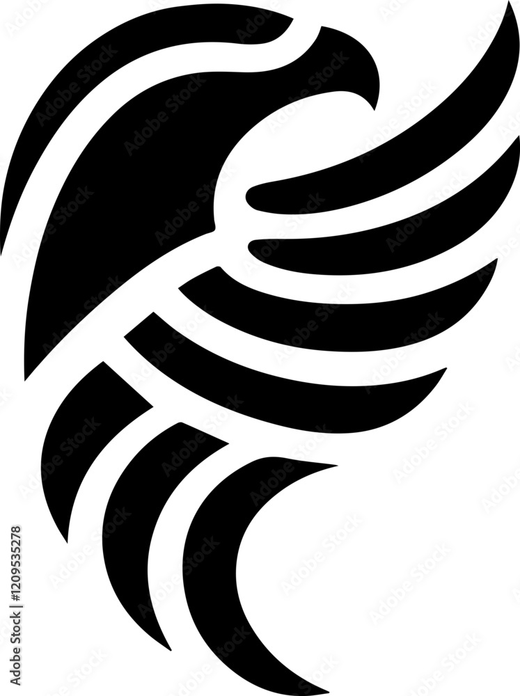 minimalist logo of eagle head vector flat design minimalist logo of eagle head vector flat design