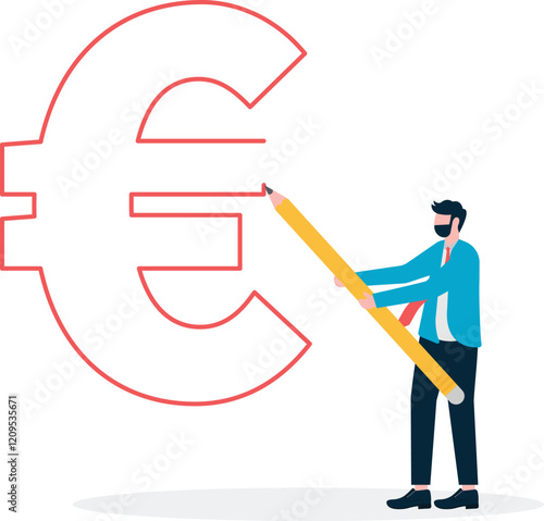Social media illustration, business concept, web design


