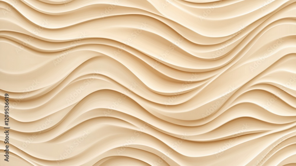 Obraz premium White background with abstract wavy pattern for interior decoration, wallpaper, or mural design
