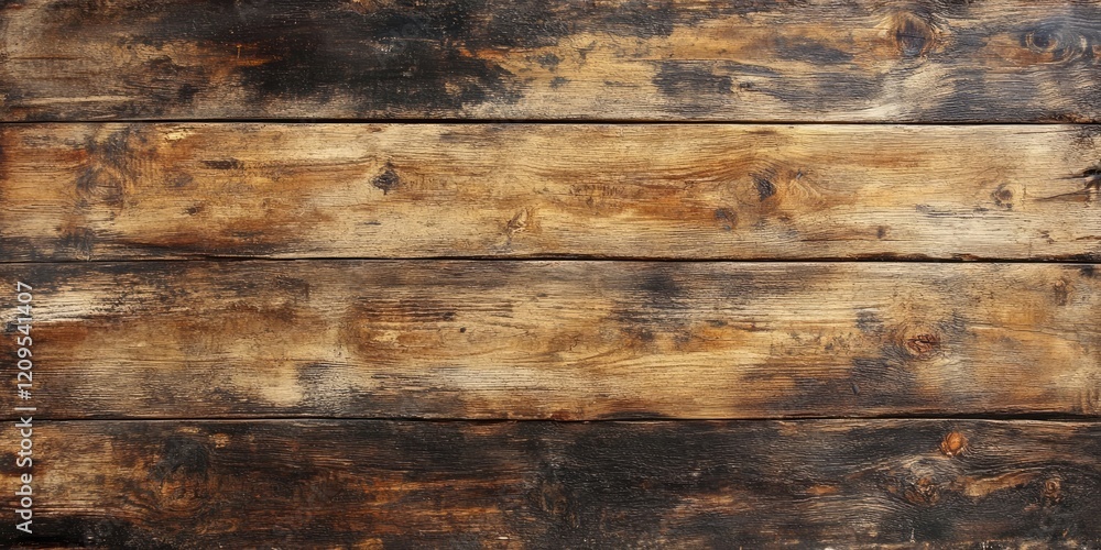 Rustic aged wood texture backdrop showcasing warm brown and deep black tones with horizontal planks creating a vintage, weathered appearance. Rustic aged wood texture backdrop showcasing warm brown and deep black tones with horizontal planks creating a vintage, weathered appearance.