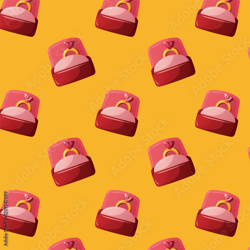 valentine love ring pattern background