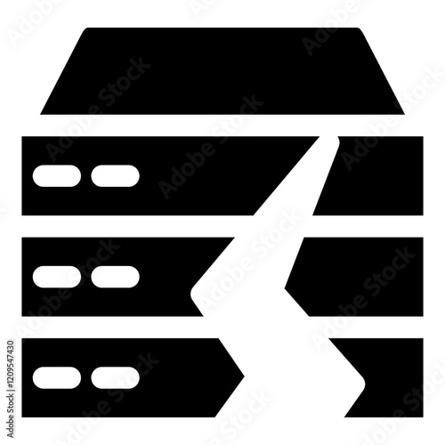 Corrupted File glyph icon