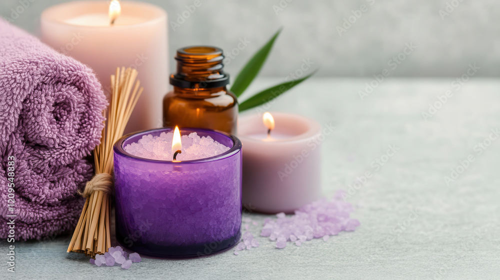 Hydrotherapy for beauty and wellness at the spa Relaxing spa scene with candles, towels, and essential oils. Hydrotherapy for beauty and wellness at the spa Relaxing spa scene with candles, towels, and essential oils.
