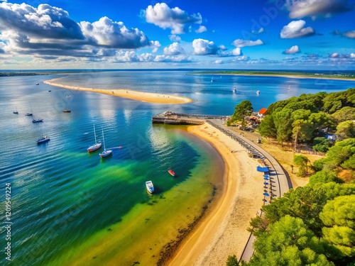 Arcachon Bay Entrance, Arguin Bank: A Candid Shot of Coastal Life