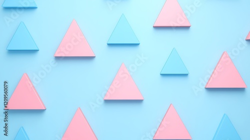 Free Download Geometric Triangle Pattern on Blue Background with Pink and Blue Shapes for Modern Design and Creative Projects - GFXLoad