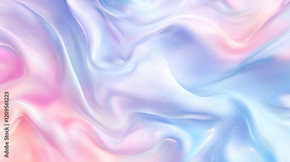 Obraz premium Pastel Dream: Abstract Iridescent Swirls of Serenity