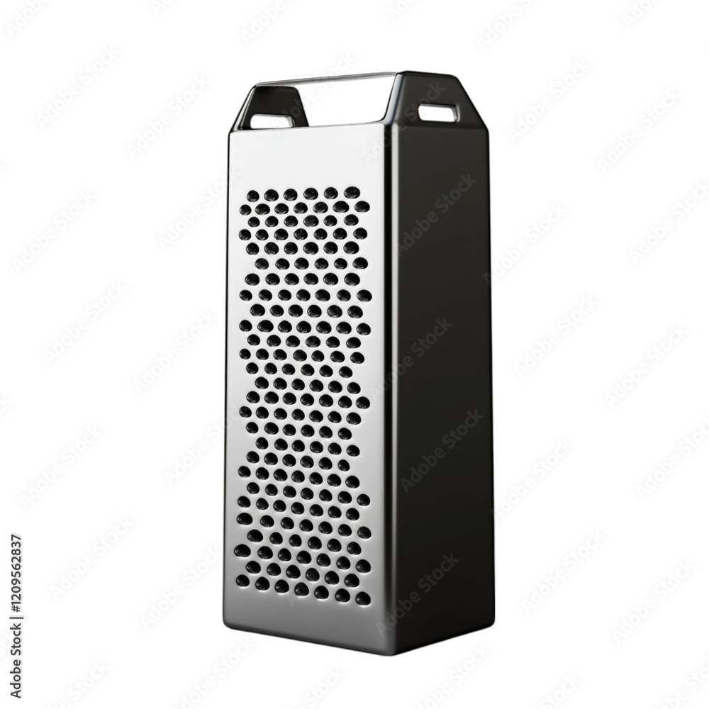 Sleek Modern Air Purifier with Perforated Design,