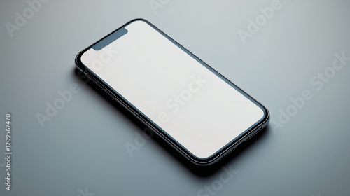 A smarphone with blank, empty screen, mockup photo