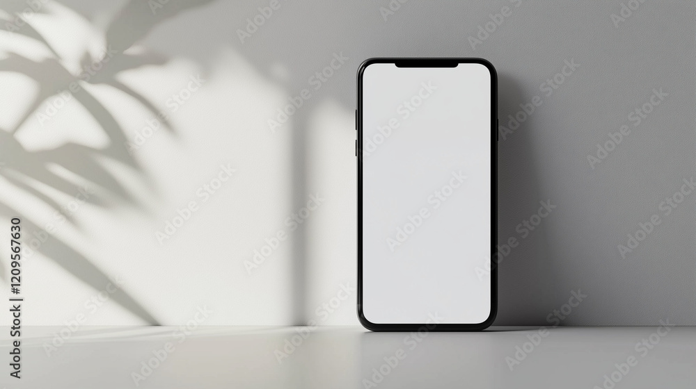 A smarphone with blank, empty screen, mockup A smarphone with blank, empty screen, mockup