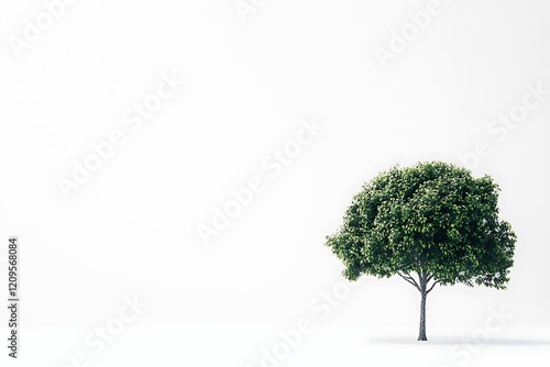 Tree in the fog with a blank space