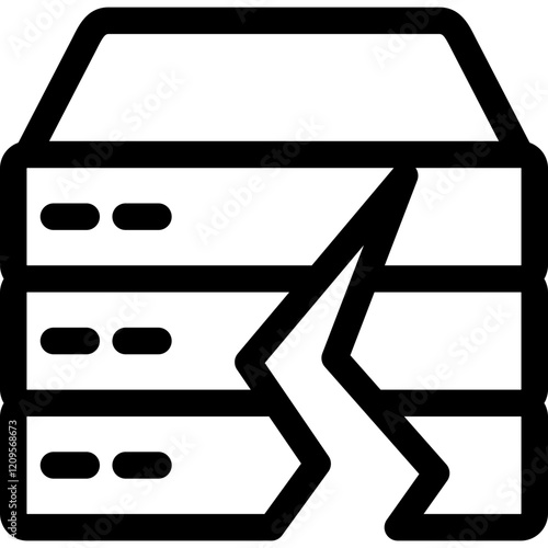 Corrupted File line icon