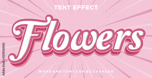 Flower editable text effect