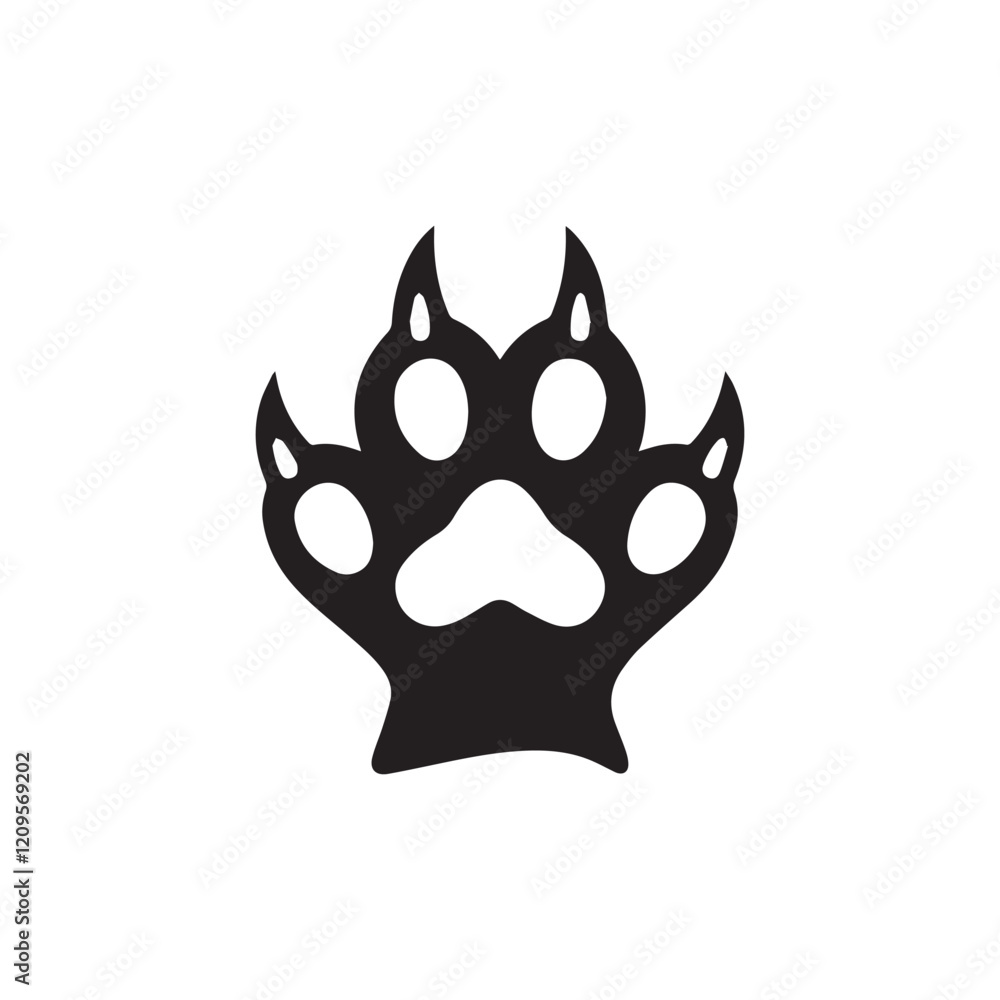 Cat or dog paw icon. Paw icon. Dog, cat paw icon. Zoo, vet logo element. Paw print vector symbol. Vector illustration Cat or dog paw icon. Paw icon. Dog, cat paw icon. Zoo, vet logo element. Paw print vector symbol. Vector illustration