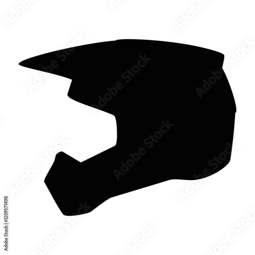 Motorcycle helmet silhouette. Vector image