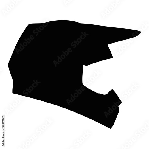 Motorcycle helmet silhouette. Vector image