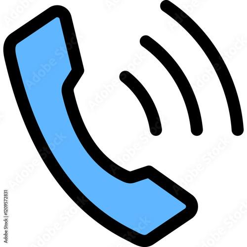 Telephone lineal color icon