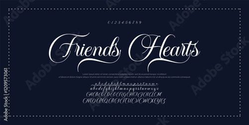 Hand drawn vector alphabet. Modern monoline signature script font. Elegant Signature Font. Best Alphabet Beautiful Calligraphy Signature Font