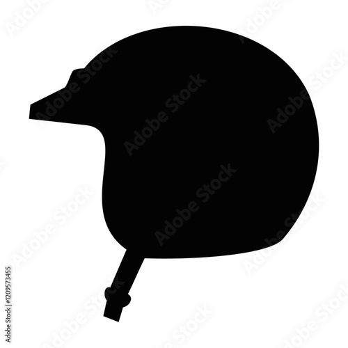 Motorcycle helmet silhouette. Vector image