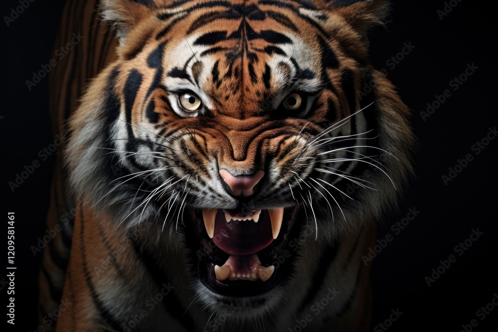 Obraz premium A angry tiger wildlife animal mammal
